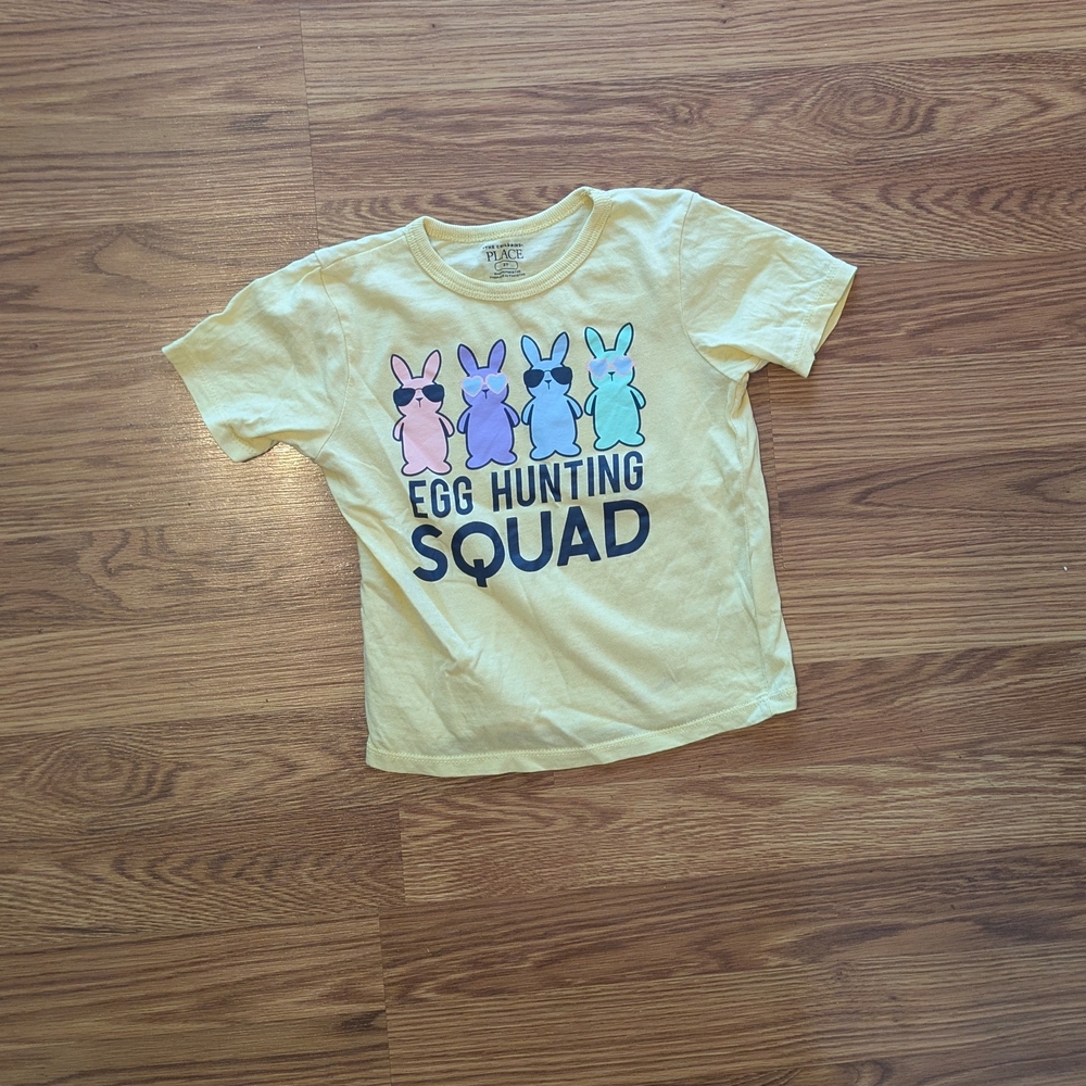 The Children's Place Yellow Easter 'Egg Hunting Squad' Bunny Graphic Tee